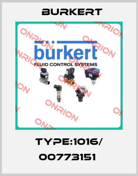 Type:1016/ 00773151  Burkert