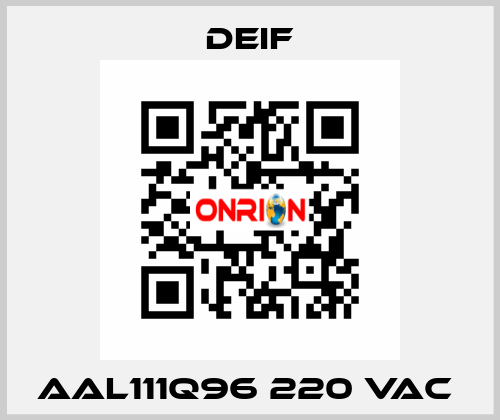 AAL111Q96 220 VAC  Deif