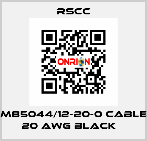 M85044/12-20-0 Cable 20 AWG BLACK    RSCC