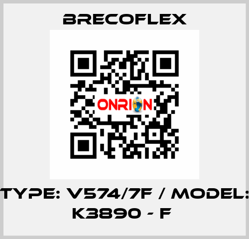 Type: V574/7F / Model: K3890 - F  Brecoflex