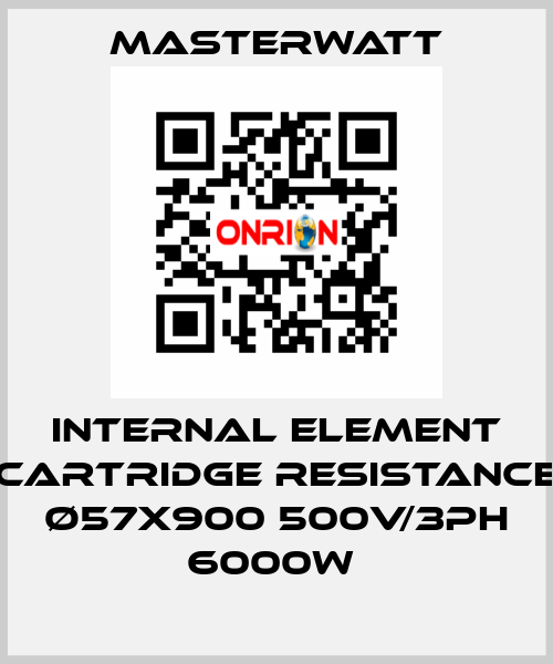 Internal element (cartridge Resistance) Ø57x900 500V/3Ph 6000W  Masterwatt