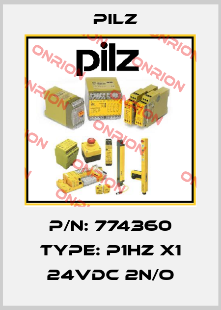 P/N: 774360 Type: P1HZ X1 24VDC 2n/o Pilz