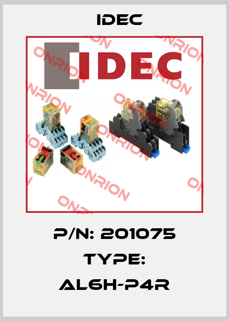 P/N: 201075 Type: AL6H-P4R Idec