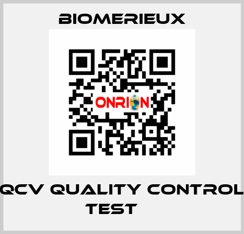 QCV quality control test     Biomerieux