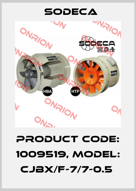 Product Code: 1009519, Model: CJBX/F-7/7-0.5  Sodeca