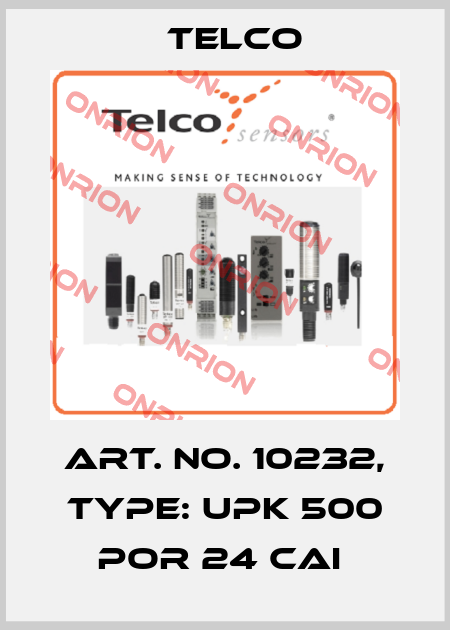 Art. No. 10232, Type: UPK 500 POR 24 CAI  Telco