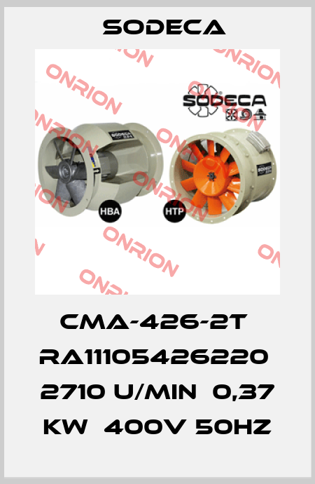 CMA-426-2T  RA11105426220  2710 U/min  0,37 kW  400V 50Hz Sodeca