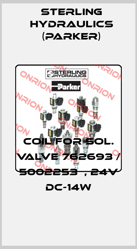 coil for sol. valve 762693 / 5002253  , 24V DC-14W Sterling Hydraulics (Parker)