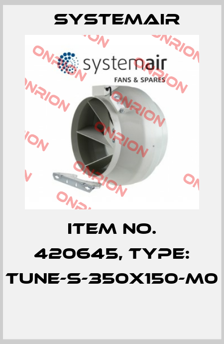Item No. 420645, Type: TUNE-S-350x150-M0  Systemair