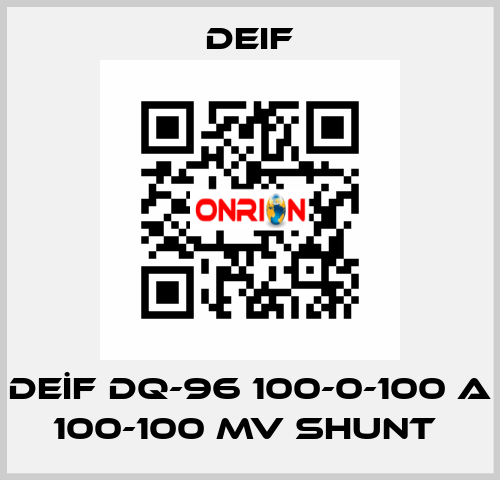 DEİF DQ-96 100-0-100 A 100-100 MV SHUNT  Deif