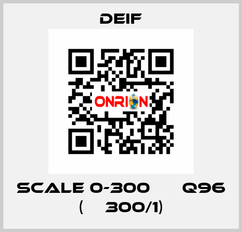 scale 0-300 А ЕQ96 (ТТ300/1) Deif