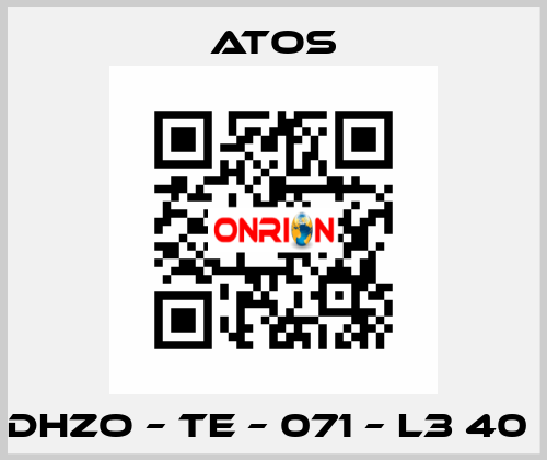 DHZO – TE – 071 – L3 40  Atos