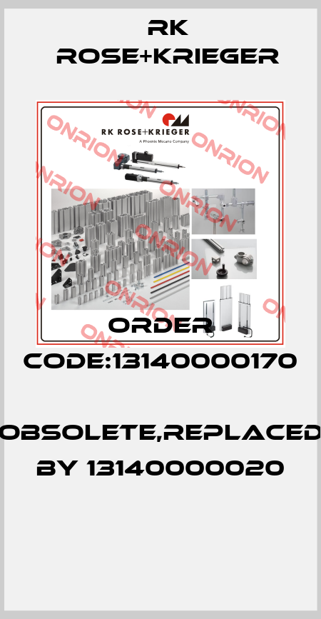Order code:13140000170  obsolete,replaced by 13140000020  RK Rose+Krieger