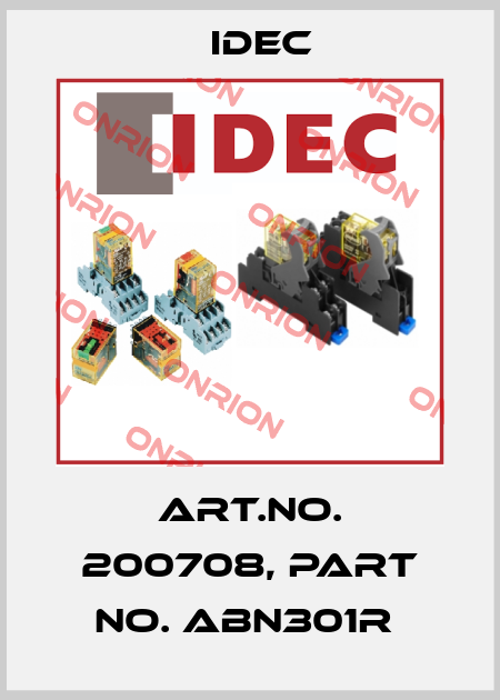 Art.No. 200708, Part No. ABN301R  Idec