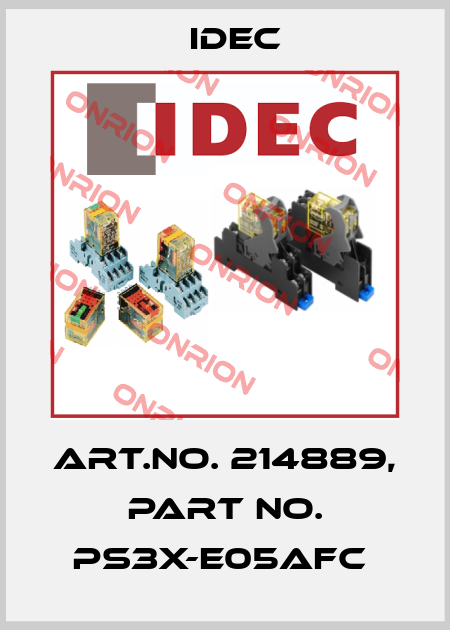 Art.No. 214889, Part No. PS3X-E05AFC  Idec