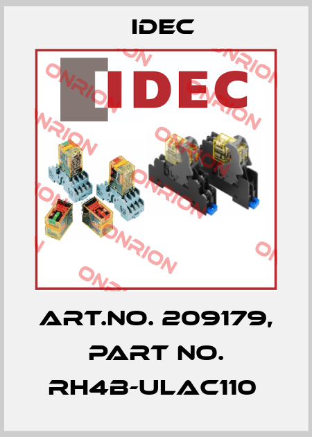 Art.No. 209179, Part No. RH4B-ULAC110  Idec