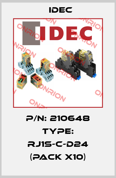 P/N: 210648 Type: RJ1S-C-D24 (pack x10) Idec