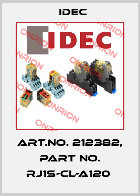 Art.No. 212382, Part No. RJ1S-CL-A120  Idec