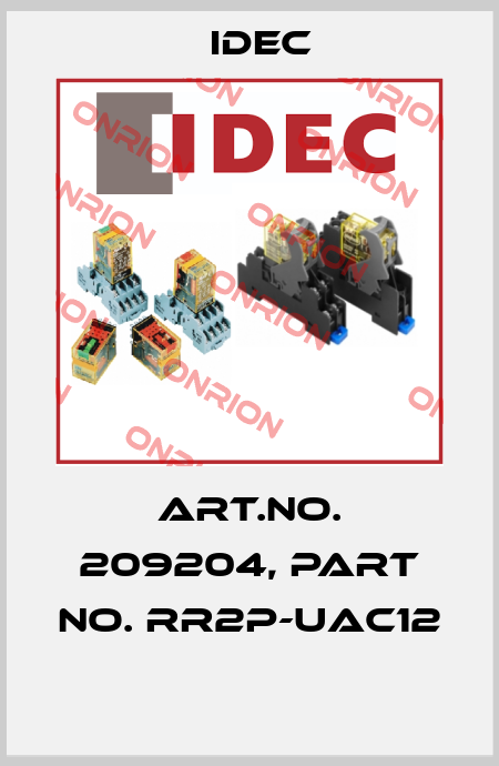 Art.No. 209204, Part No. RR2P-UAC12  Idec