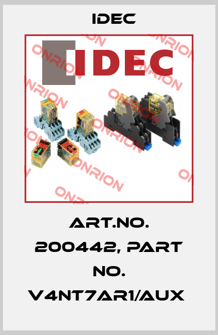 Art.No. 200442, Part No. V4NT7AR1/AUX  Idec