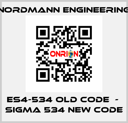 ES4-534 old code  -  SIGMA 534 new code NORDMANN ENGINEERING