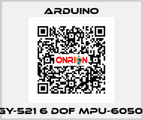 GY-521 6 DOF MPU-6050  Arduino