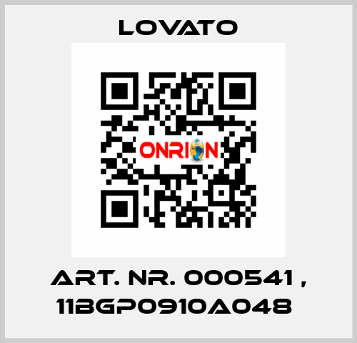 Art. Nr. 000541 , 11BGP0910A048  Lovato