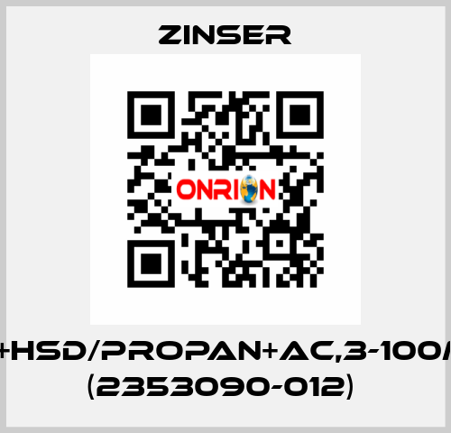 BD+HSD/Propan+AC,3-100mm (2353090-012)  Zinser