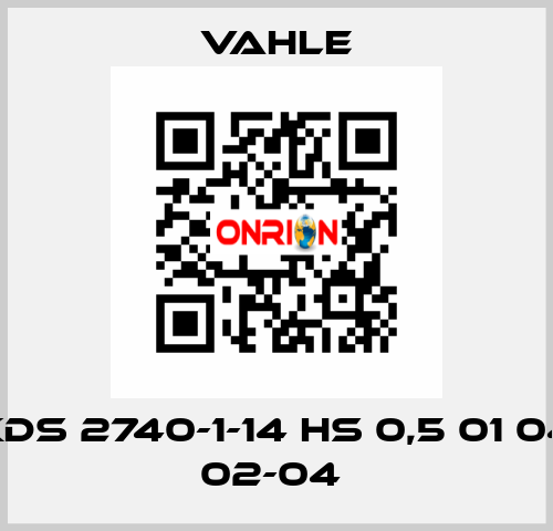 KDS 2740-1-14 HS 0,5 01 04 02-04  Vahle