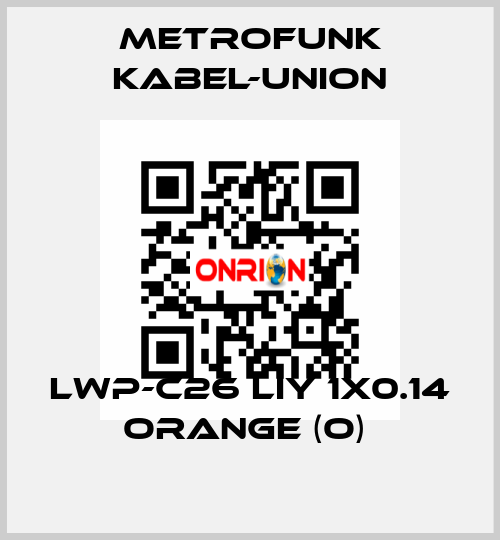  LWP-C26 LIY 1x0.14 orange (O)  METROFUNK KABEL-UNION