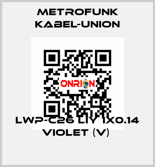 LWP-C26 LIY 1x0.14 violet (V)  METROFUNK KABEL-UNION