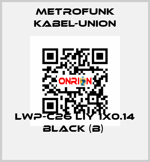 LWP-C26 LIY 1x0.14 black (B)  METROFUNK KABEL-UNION