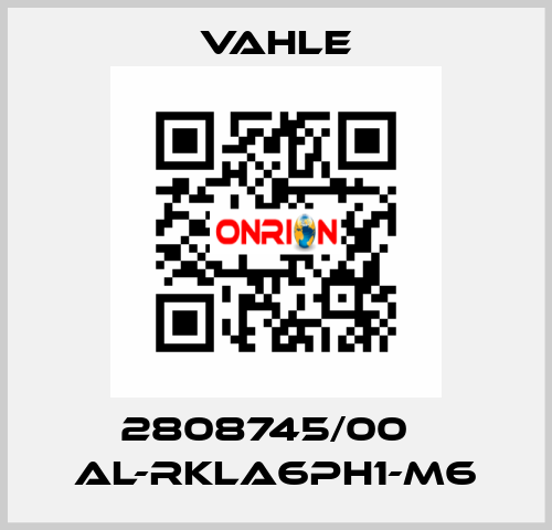 2808745/00    AL-RKLA6PH1-M6  Vahle