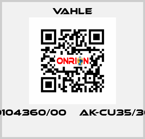 0104360/00    AK-CU35/30  Vahle