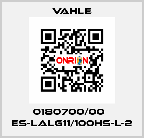 0180700/00    ES-LALG11/100HS-L-2  Vahle