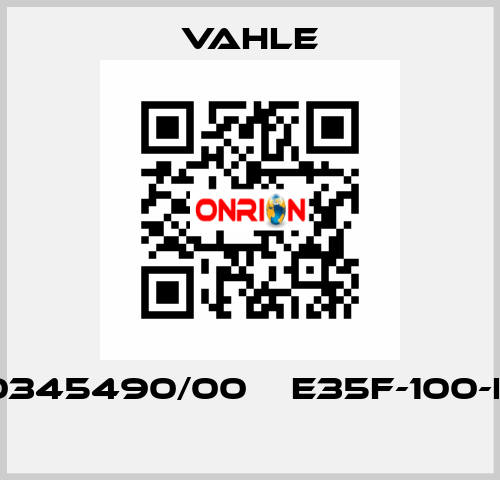 0345490/00    E35F-100-K  Vahle