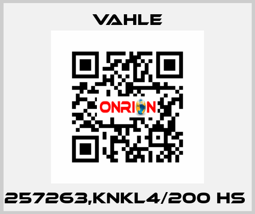 257263,KNKL4/200 HS  Vahle