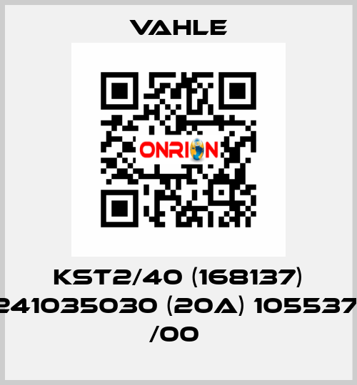 KST2/40 (168137) 241035030 (20A) 105537  /00  Vahle