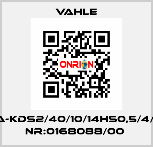 SA-KDS2/40/10/14HS0,5/4/10  NR:0168088/00  Vahle