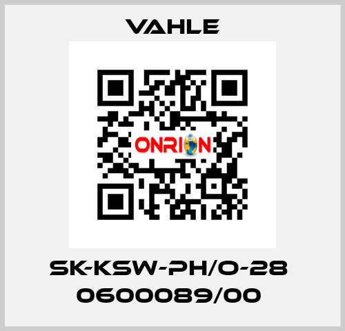 SK-KSW-PH/O-28  0600089/00  Vahle