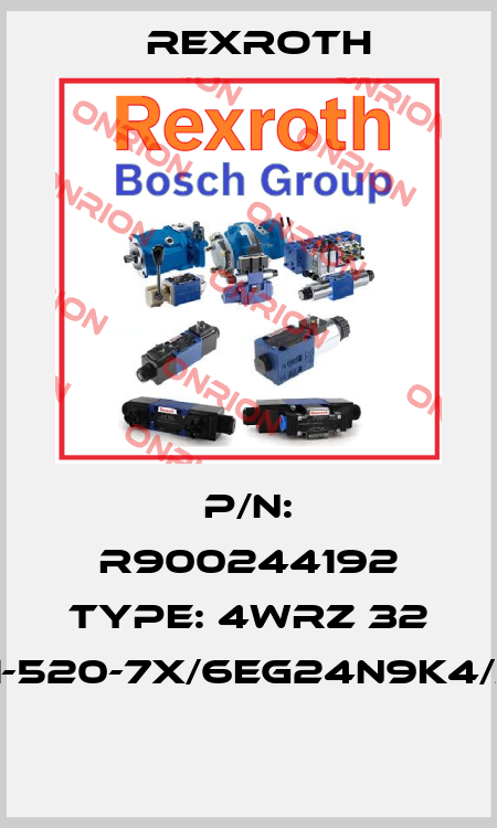 P/N: R900244192 Type: 4WRZ 32 E1-520-7X/6EG24N9K4/M  Rexroth