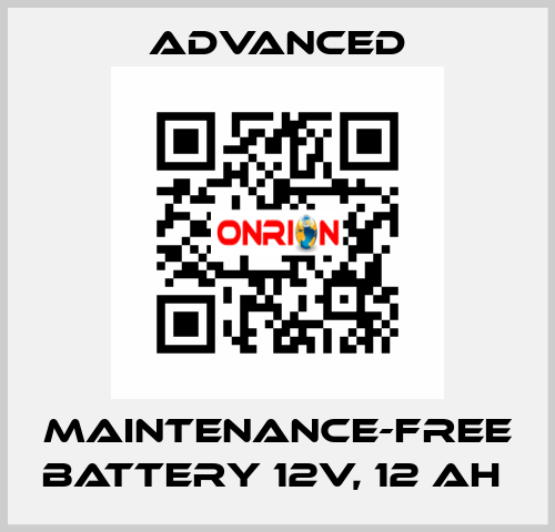 Maintenance-Free Battery 12V, 12 Ah  Advanced