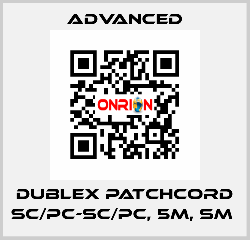 Dublex Patchcord SC/PC-SC/PC, 5m, SM  Advanced