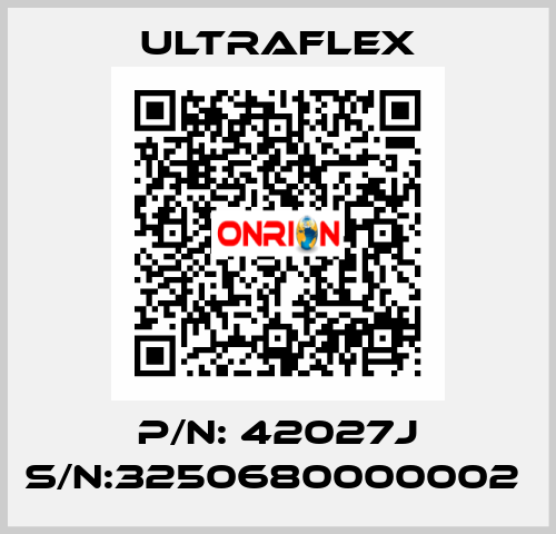 P/N: 42027J S/N:3250680000002  Ultraflex