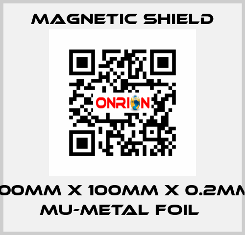 100mm x 100mm x 0.2mm Mu-metal Foil  Magnetic Shield