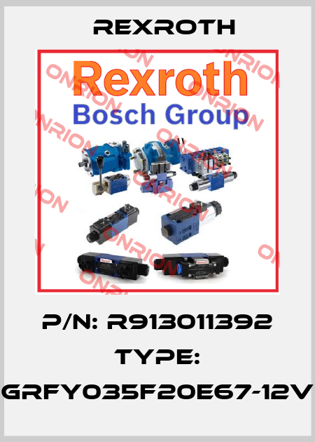 P/N: R913011392 Type: GRFY035F20E67-12V Rexroth