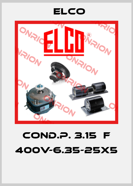 COND.P. 3.15μF 400V-6.35-25x5  Elco