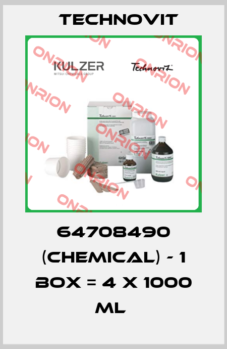 64708490 (chemical) - 1 box = 4 X 1000 ML  Technovit
