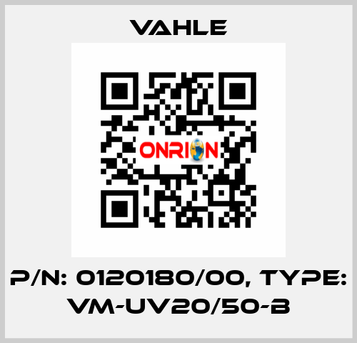 P/n: 0120180/00, Type: VM-UV20/50-B Vahle