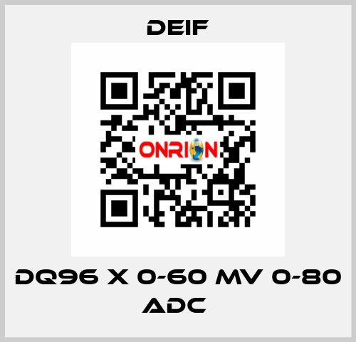 DQ96 X 0-60 MV 0-80 ADC  Deif